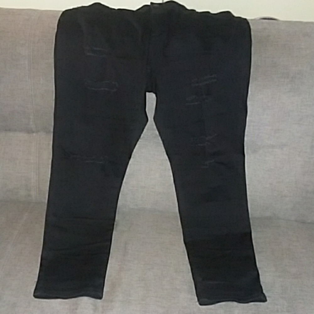 Plus size rainbow black Jeans